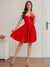 A-Line/Princess Sweetheart Sleeveless Backless Short/Mini Homecoming Dresses with Bow