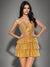 A-Line/Princess Strapless Sleeveless Short/Mini Homecoming Dresses with Beaded and Ruffles