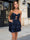 A-Line/Princess Strapless Sleeveless Short/Mini Homecoming Dresses with Beaded and Ruffles