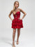 A-Line/Princess Strapless Sleeveless Short/Mini Homecoming Dresses with Beaded and Ruffles