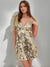 A-Line V-Neck Sleeveless Short/Mini Shiny Homecoming Dresses with Sequins