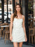 A-Line/Princess Spaghetti Straps Sleeveless Short/Mini Sequined Homecoming Dresses