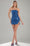 Sheath/Column Sequined Strapless Ruched Sleeveless Short/Mini Homecoming Dresses with Side Slit