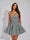 A-Line Christmas Party Dress Square Neck Sequin Short Homecoming Dresses with Bow