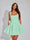 A-Line Christmas Party Dress Square Neck Sequin Short Homecoming Dresses with Bow
