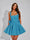 A-Line Christmas Party Dress Square Neck Sequin Short Homecoming Dresses with Bow