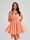 A-Line Square Neck Pleated Short Homecoming Dresses with Bow