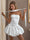A-Line/Princess Strapless Sleeveless Pleated Short/Mini Homecoming Dresses with Draped scarf