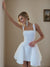 A-Line/Princess Square Neck Sleeveless Pleated Short/Mini Homecoming Dresses with Lace-up