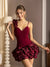 A-Line/Princess Sweetheart Sleeveless Short/Mini Homecoming Dresses with Layered Ruffles