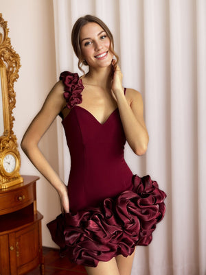 A-Line/Princess Sweetheart Sleeveless Short/Mini Homecoming Dresses with Layered Ruffles