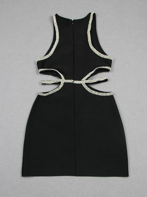 Sheath/Column Scoop Short/Mini Sleeveless Cocktail Dress with Rhinestone & Flower