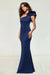 Sheath/Column Satin Evening Dress One-Shoulder With Ruffle Sleeveless Floor-Length Wedding Guest Dresses