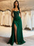A Line Elegant Evening Dress V Neck Long Sleeves Floor Length Formal Elegant Dress with Sequins