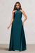 A-Line/Princess Stretch Crepe & Satin Criss Cross  Sleeveless Floor-Length Evening & Wedding Guest Dresses