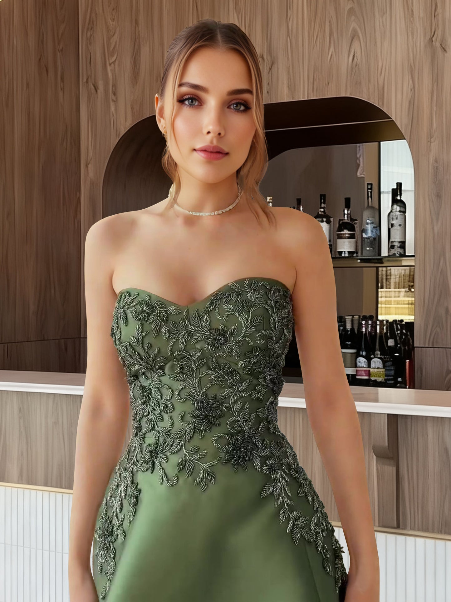 Sheath/Column Evening Dress Appliques Formal Off The Shoulder Sleeveless Floor-Length Layered With Back Zipper