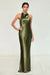 A-Line/Princess Satin Halter & Bow neck Sleeveless Floor-Length Evening Dresses