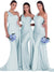 Mermaid/Trumpet Satin One-Shoulder Sleeveless Floor-Length Bridesmaid Dresses