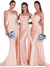 Mermaid/Trumpet Satin One-Shoulder Sleeveless Floor-Length Bridesmaid Dresses
