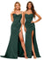 Mermaid/Trumpet Satin Square Neck Sleeveless Floor-Length Bridesmaid Dresses