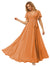 A Line/Princess Chiffon V-Neck Short Sleeves Ankle-Length Bridesmaid Dresses