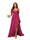 A字型/公主式雪纺无袖心形领及地伴娘礼服