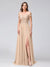 A-Line/Princess Off-the-Shoulder Sleeveless Long Bridesmaid Dresses with Side Slit & Appliqued
