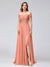 A-Line/Princess Off-the-Shoulder Sleeveless Long Bridesmaid Dresses with Side Slit & Appliqued