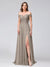 A-Line/Princess Off-the-Shoulder Sleeveless Long Bridesmaid Dresses with Side Slit & Appliqued