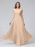 A-Line/Princess Halter Sleeveless Floor-Length Bridemaid Dresses with Ruffles