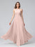 A-Line/Princess Halter Sleeveless Floor-Length Bridemaid Dresses with Ruffles