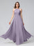 A-Line/Princess Halter Sleeveless Floor-Length Bridemaid Dresses with Ruffles