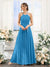 A-Line/Princess Halter Sleeveless Floor-Length Chiffon Bridesmaid Dresses with Ruched