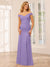 Sheath/Column Off-the-Shoulder Long Bridesmaid Dresses with Split Side