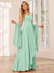 A-Line/Princess V-Neck Sleeveless Floor-Length Asymmetrical Bridesmaid Dresses with Ruffles