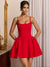 A Line/Princess Christmas Party Dresses Cocktail Short/Mini Spaghetti Straps Sleeveless Homecoming