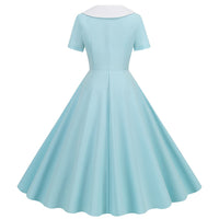A-Line/Princess Jewel Neck Short Sleeves Knee-Length Halloween Performance Costumes Dress with Ruffles