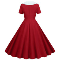 A-Line/Princess Jewel Neck Short Sleeves Knee-Length Halloween Performance Costumes Dress with Ruffles