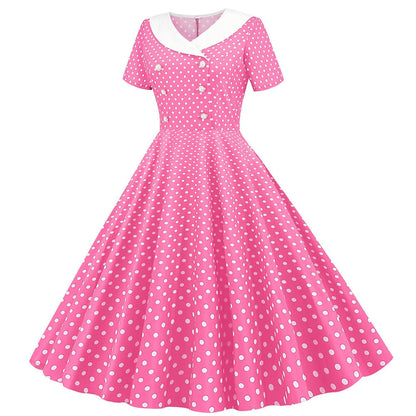 A-Line/Princess Jewel Neck Short Sleeves Knee-Length Halloween Performance Costumes Dress with Ruffles
