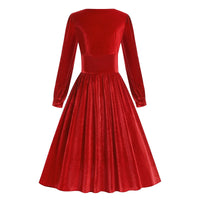 A-Line/Princess Square Neck Long Sleeves Tea-Length Halloween Performance Costumes Dress with Ruffles
