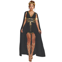 A-Line/Princess V-Neck Sleeveless Asymmetrical Halloween Performance Costumes Dress with Watteau Train