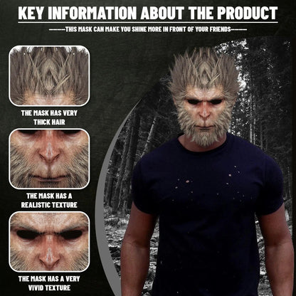 Black Myth Wukong Full Head Covering Halloween Mask