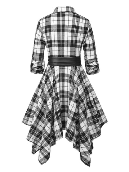 A-Line/Princess Jewel Neck Half Sleeves Asymmetrical Halloween Performance Costumes Dress