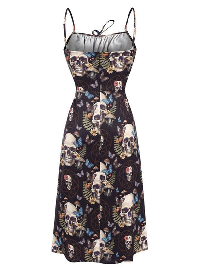 A-Line/Princess Spaghetti Straps Sleeveless Knee-Length Halloween Performance Costumes Dress