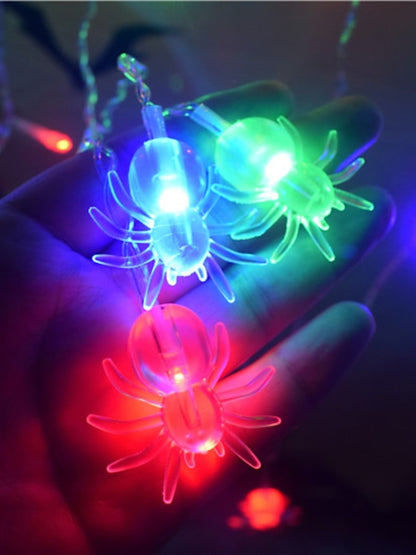 Halloween Cute Realistic Pumpkin Crystal Icicle Curtain String Lights