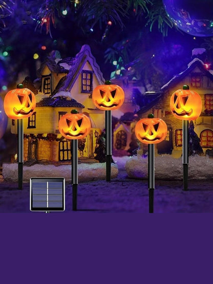 Halloween Solar Pumpkin Skull Ghost Floor Insertion Horror Decoration Lantern