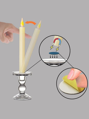 Halloween White Vintage LED Flame Electronic Candle Fireplace Decorative Light