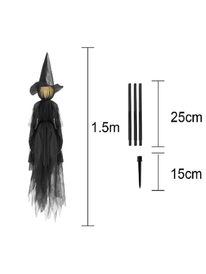 Halloween Colorful Gradient Voice Control Witch Ghost Spooky Hanging Decoration Props