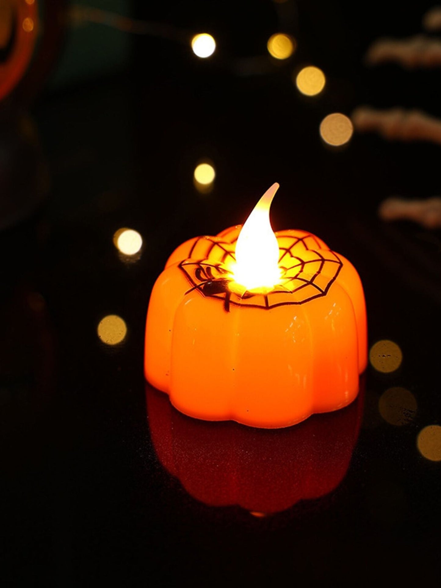 Halloween Cute Pumpkin Candle LED Ambient Light Party Decoration Prop