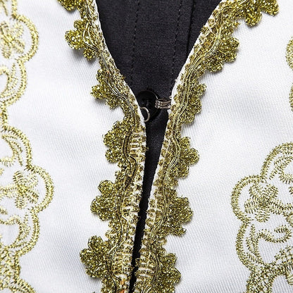 Men's Masquerade Party / Evening Retro Vintage Rococo Victorian Waistcoat Prince Embroidery Vest